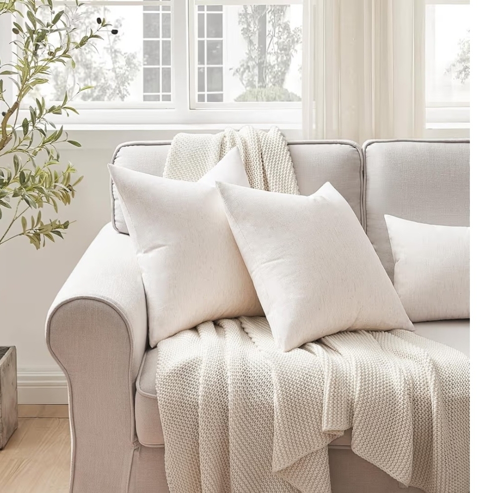 Elegant White Throw Pillows